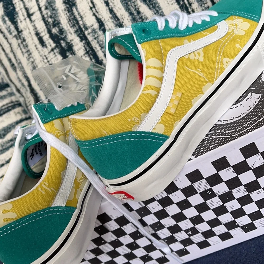 Vans Skate Old Skool Aloha Marine/Gold MENS - Picture 15 of 16